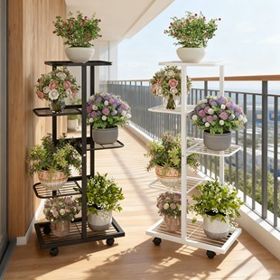 多层铁艺花架置物架客厅落地式 室内绿萝盆阳台花盆植物摆放花盆架
