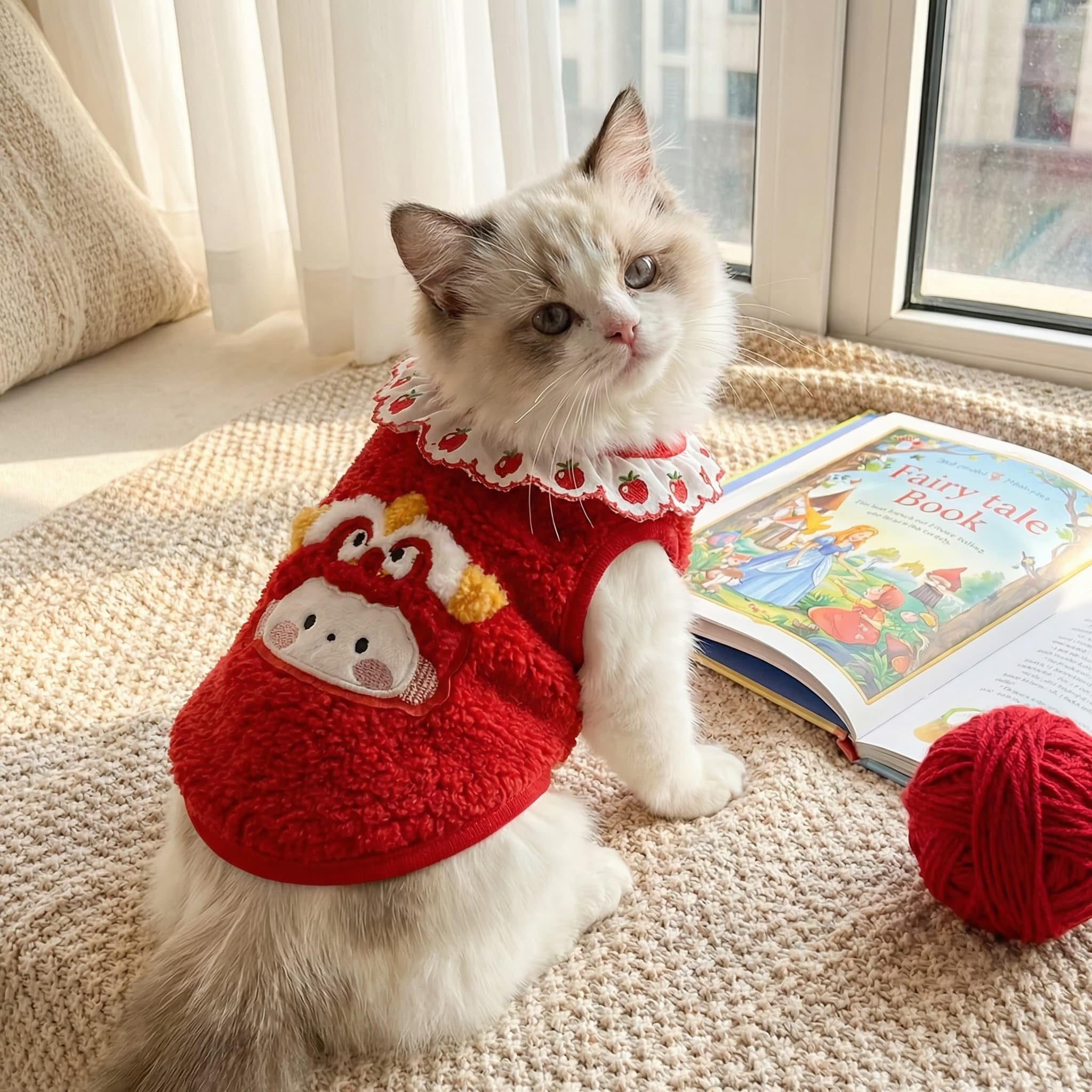 小猫咪衣服秋冬保暖加绒背心宠物银渐层布偶小猫幼猫红色喜庆马甲,宠物/宠物食品及用品,狗宠物服装/雨衣,淘宝优惠券,粉丝福利购,淘宝优惠卷