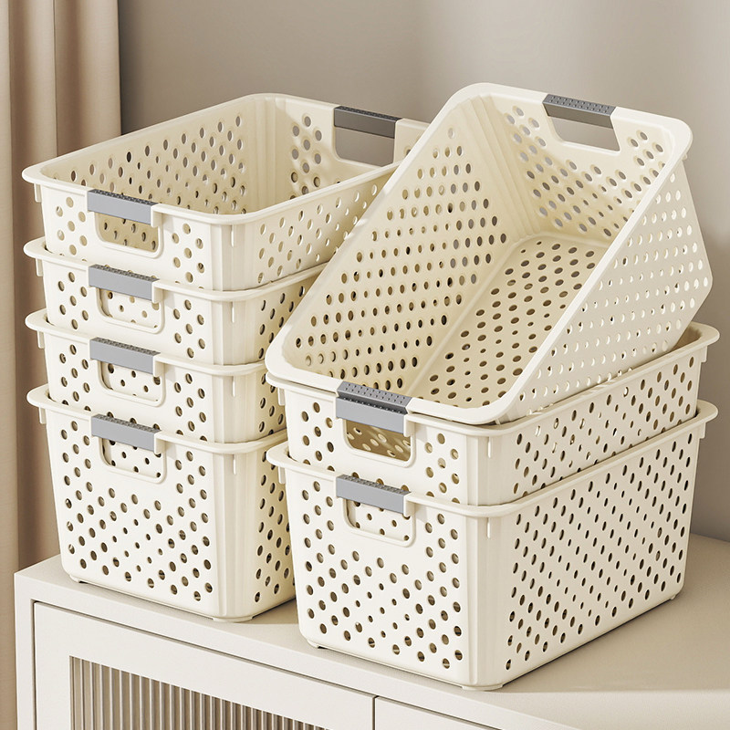 收纳筐家用衣柜收纳儿童玩具杂物零食厨房塑料收纳箱桌面收纳筐子