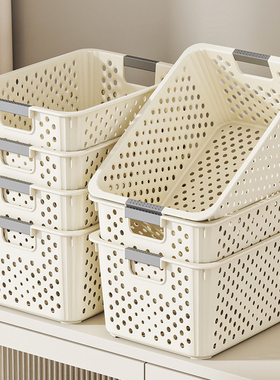 收纳筐家用衣柜收纳儿童玩具杂物零食厨房塑料收纳箱桌面收纳筐子