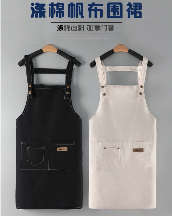新款棉布围裙女可爱家用厨房防油时尚做饭工作服定制围腰
