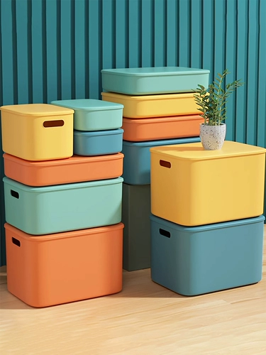 Настольная пластиковая коробка для хранения, прямоугольная корзина для хранения, ящик для хранения