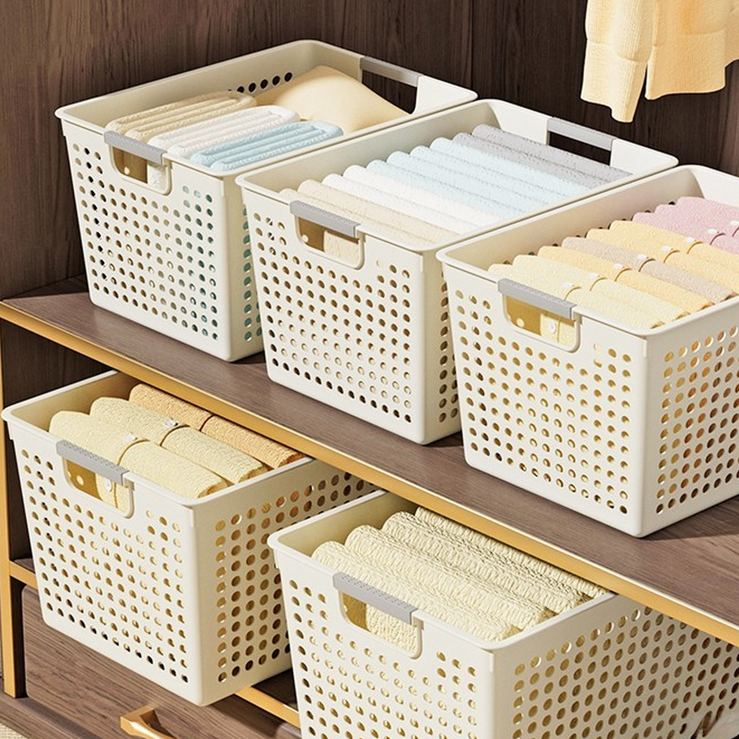 到手2件！大容量零食杂物收纳筐