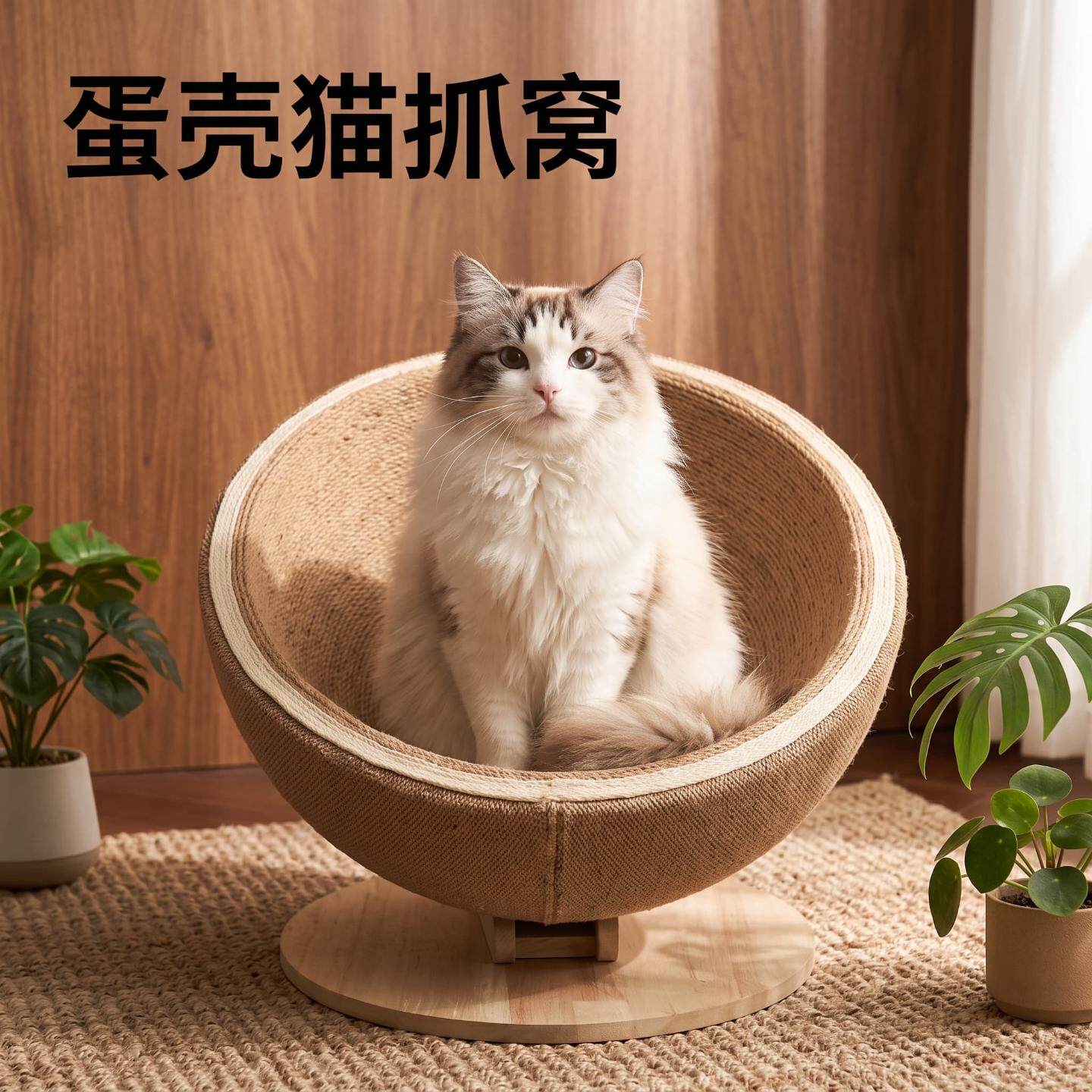 剑麻猫抓板窝猫窝一体耐磨不掉屑图片