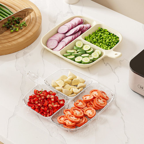 【配菜分格神器】奶油风备菜盘