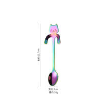 304 stainless steel coffee spoon, cat spoon, hanging cup, stirring dessert tea spoon, hanging long-handled mug, ice spoon thumbnail 4