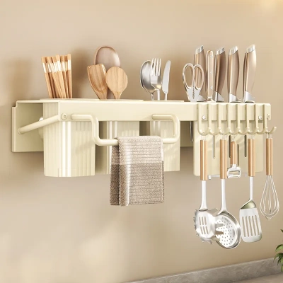 家用潮款吸盘式筷子筒锅铲壁挂式