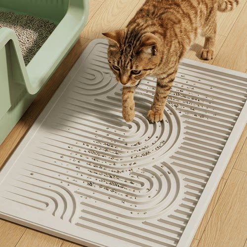 材质猫砂垫防带出不卡砂猫砂轻松