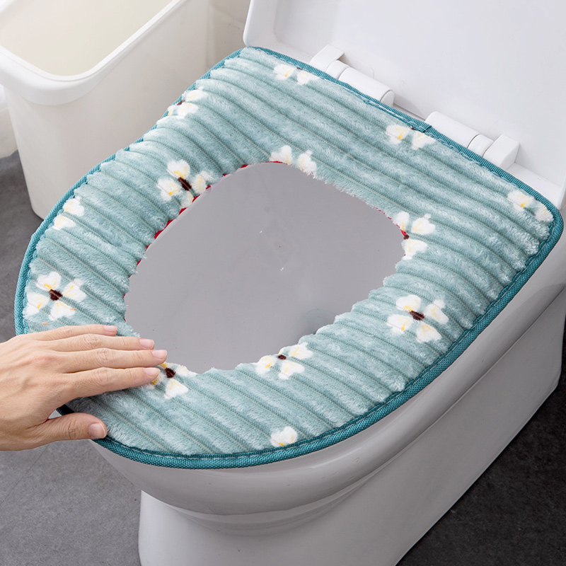 居家家四季通用防水粘扣马桶垫