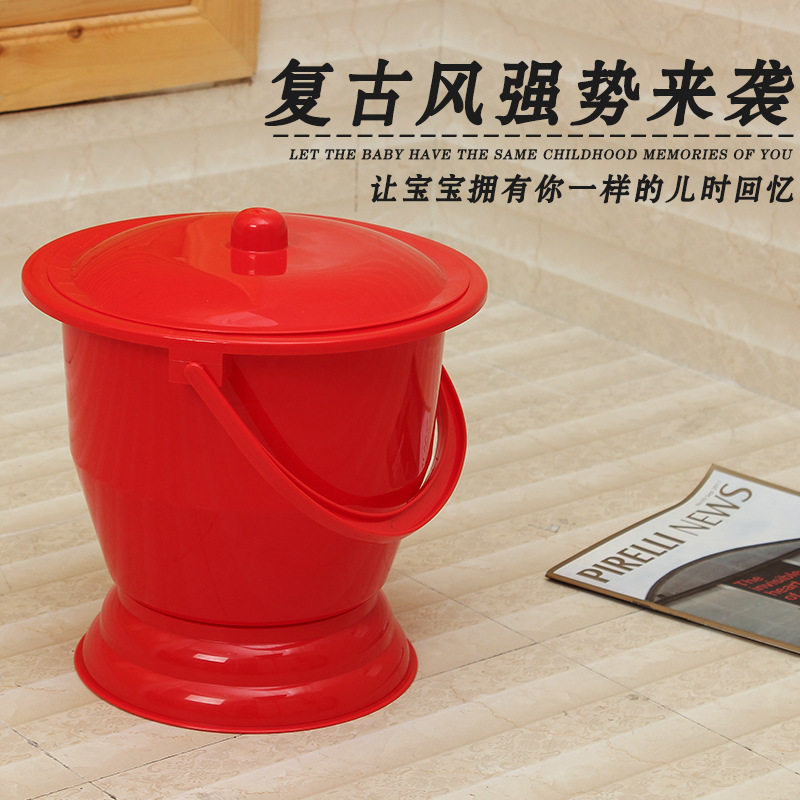 带手柄塑料痰盂尿桶儿童尿壶坐便器加厚成人尿盆便盆宝宝小马桶