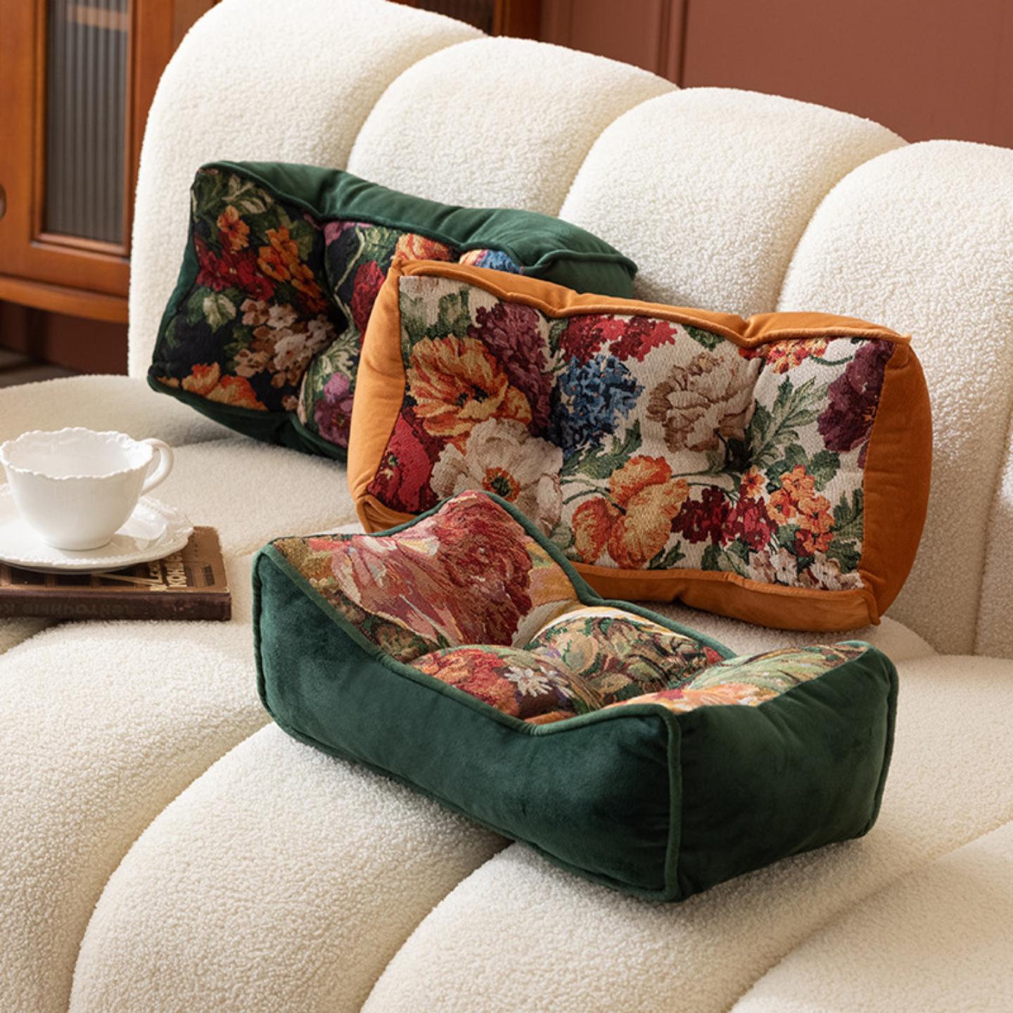 异形抱枕腰靠含芯颈椎枕复古