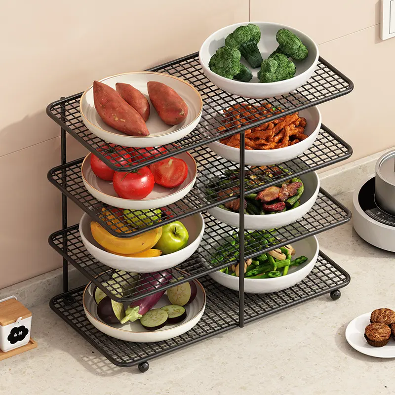 厨房备菜置物架多功能多层碗菜盘