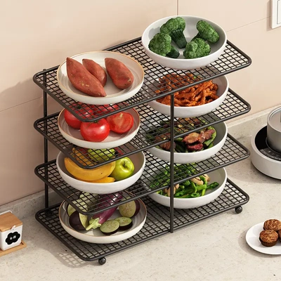厨房备菜置物架多功能多层碗菜盘