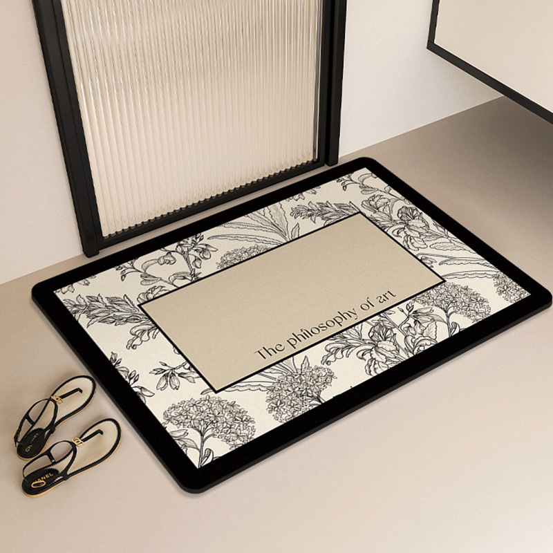 美式复古浴室地垫门口卫生间防滑脚垫硅藻泥吸水家用垫子速干门垫,家庭/个人清洁工具,地垫,淘宝优惠券,粉丝福利购,淘宝优惠卷