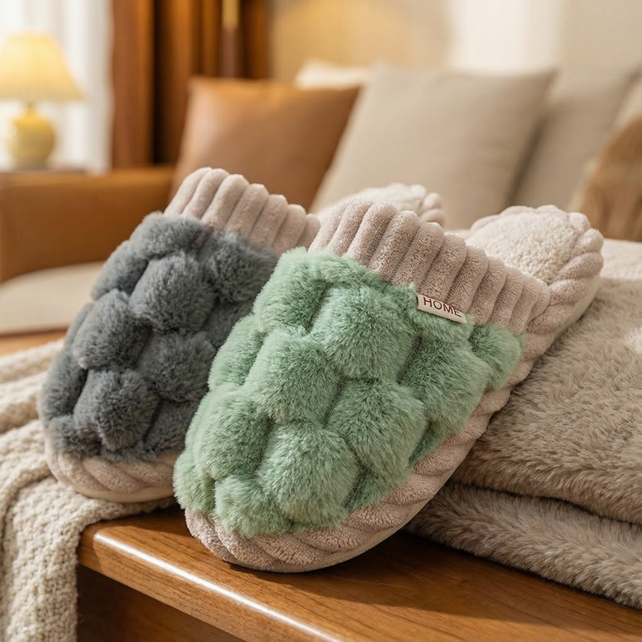 棉拖鞋女款秋冬季新款网红居家家用防滑保暖情侣棉拖鞋男粉色毛绒,居家日用,保暖鞋,淘宝优惠券,粉丝福利购,淘宝优惠卷