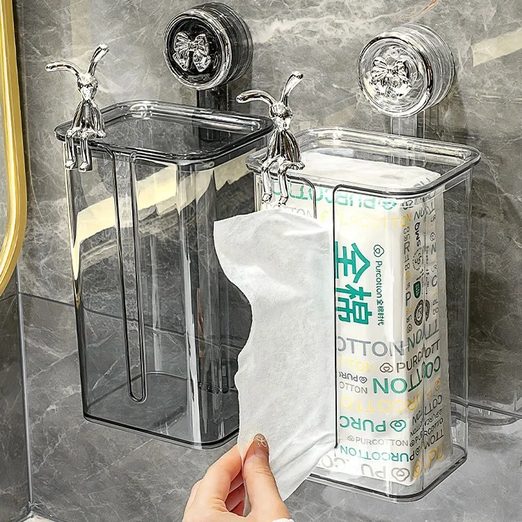 吸盘式轻奢壁挂式纸巾盒