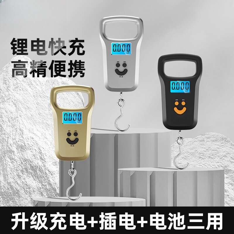 迷你手提电子秤50kg便携式高精度家用快递称小秤弹簧小型手拿