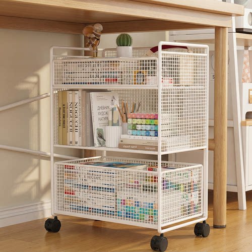 工位放包带轮小推车宿舍移动零食