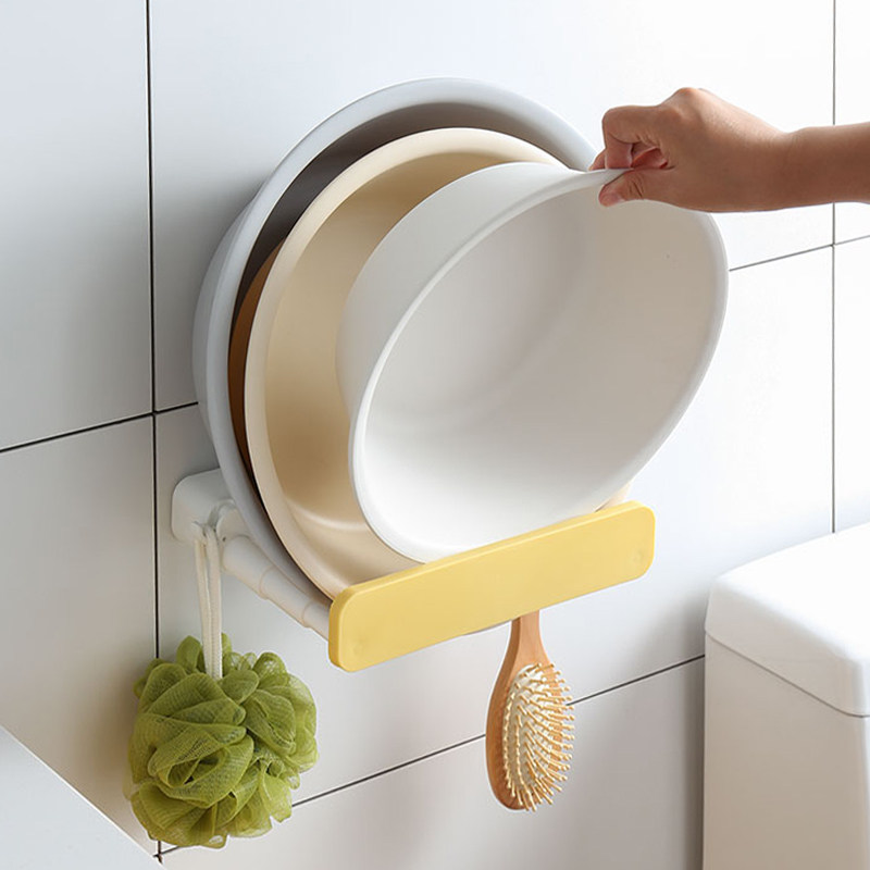 居家家脸盆架厕所卫生间壁挂免打孔挂盆架浴室放浴盆收纳置物架子,家庭/个人清洁工具,脸盆架,淘宝优惠券,粉丝福利购,淘宝优惠卷