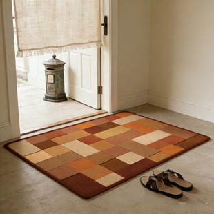 仿亚麻卫生间浴室地垫吸水速干垫厕所耐脏防滑脚垫子美式 复古门口