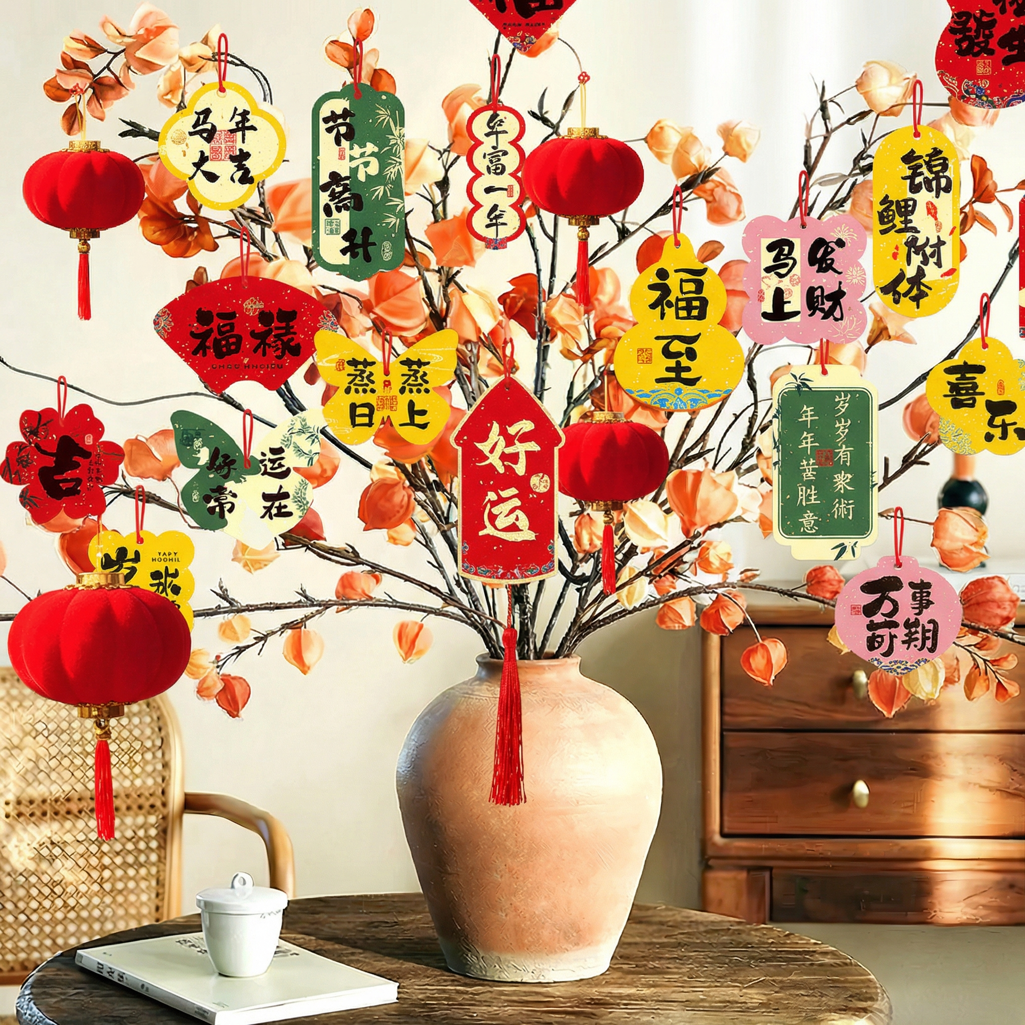 过年装饰挂件新年氛围布置年味春节马年挂饰室内绿植新款创意KT板,节庆用品/礼品,节日装扮用品,淘宝优惠券,粉丝福利购,淘宝优惠卷