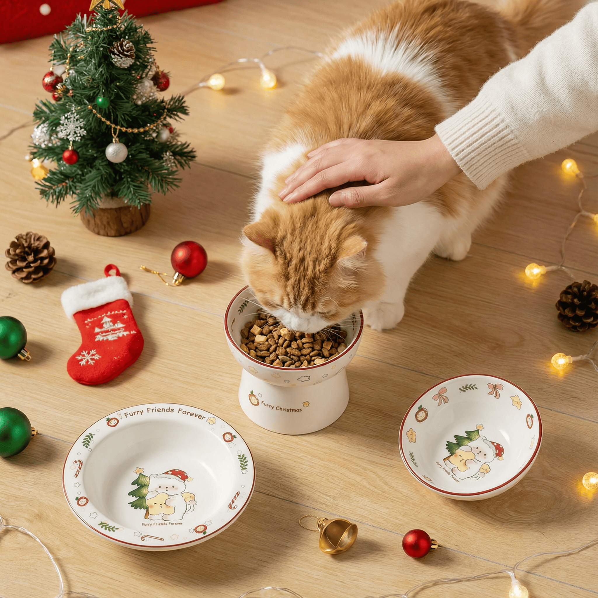 新款圣诞猫系列宠物碗猫碗狗碗防打翻陶瓷碗护颈饮水盆慢食碗家用,宠物/宠物食品及用品,猫狗碗/慢食碗,淘宝优惠券,粉丝福利购,淘宝优惠卷