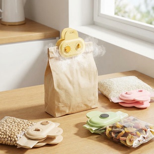 磁吸封口夹冰箱贴食品封口零食密封家用厨房调料袋夹子保鲜封口夹