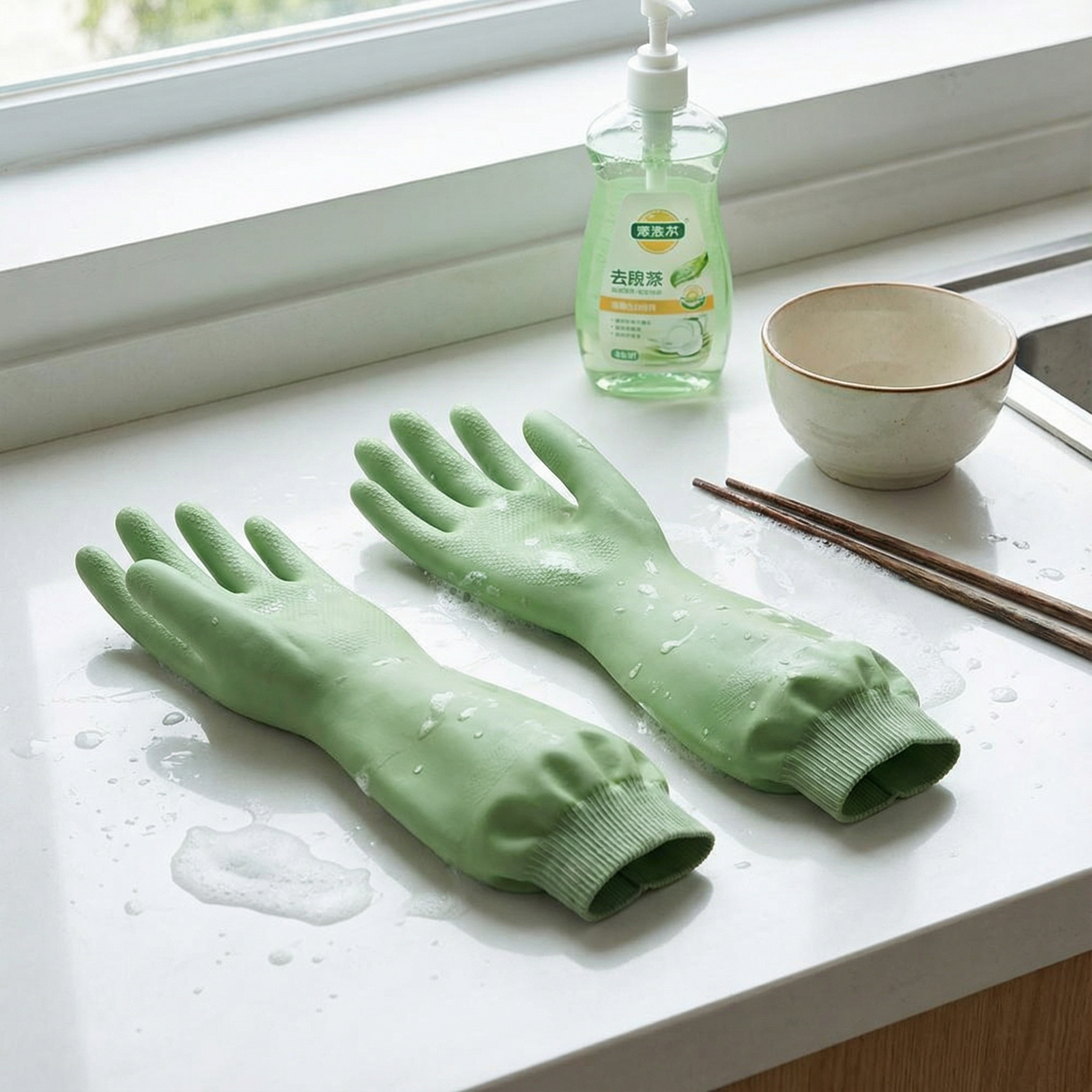 洗碗手套家用清洁卫生加厚耐用束口手套秋冬加绒保暖防滑家务手套,家庭/个人清洁工具,常规家务手套,淘宝优惠券,粉丝福利购,淘宝优惠卷