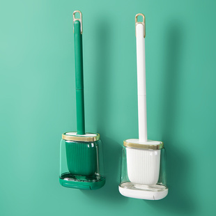 居家家马桶刷家用无死角硅胶厕所刷子套装 壁挂卫生间免打孔洗厕刷