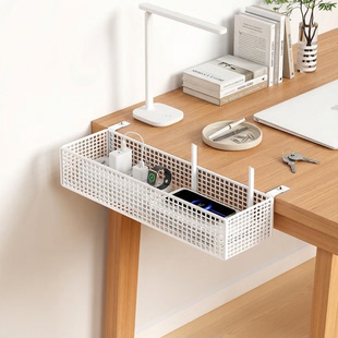 桌下理线器置物架插座插排电线数据线放置架办公室电脑走线集线盒