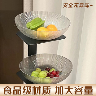 轻奢满天星果盘镀银边高级感茶几零食糖果盘收纳篮托盘塑料优等品