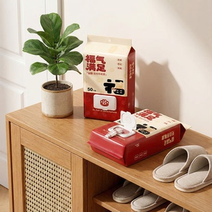 鞋 条形款 套家用加厚待客防污防滑耐磨脚套 袋装 一次性纺布抽取式