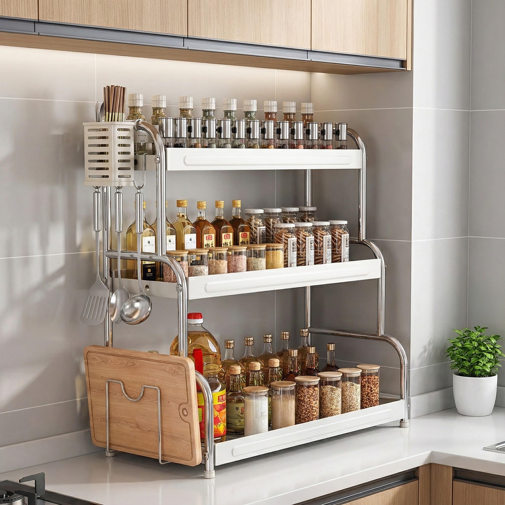 厨房调料置物架台面多功能家用放