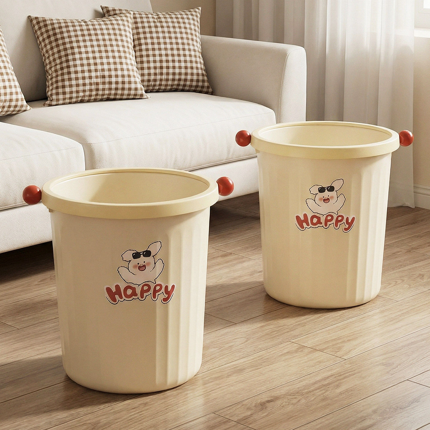 垃圾桶家用2026新款客厅卧室创意可爱轻奢高颜值ins风厕所小纸篓