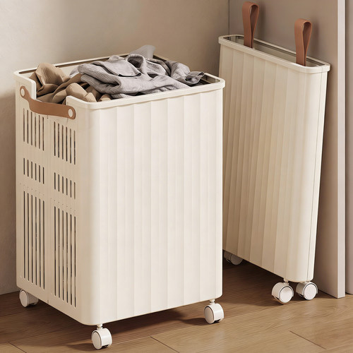 卫生间可折叠大容量带轮脏衣篮