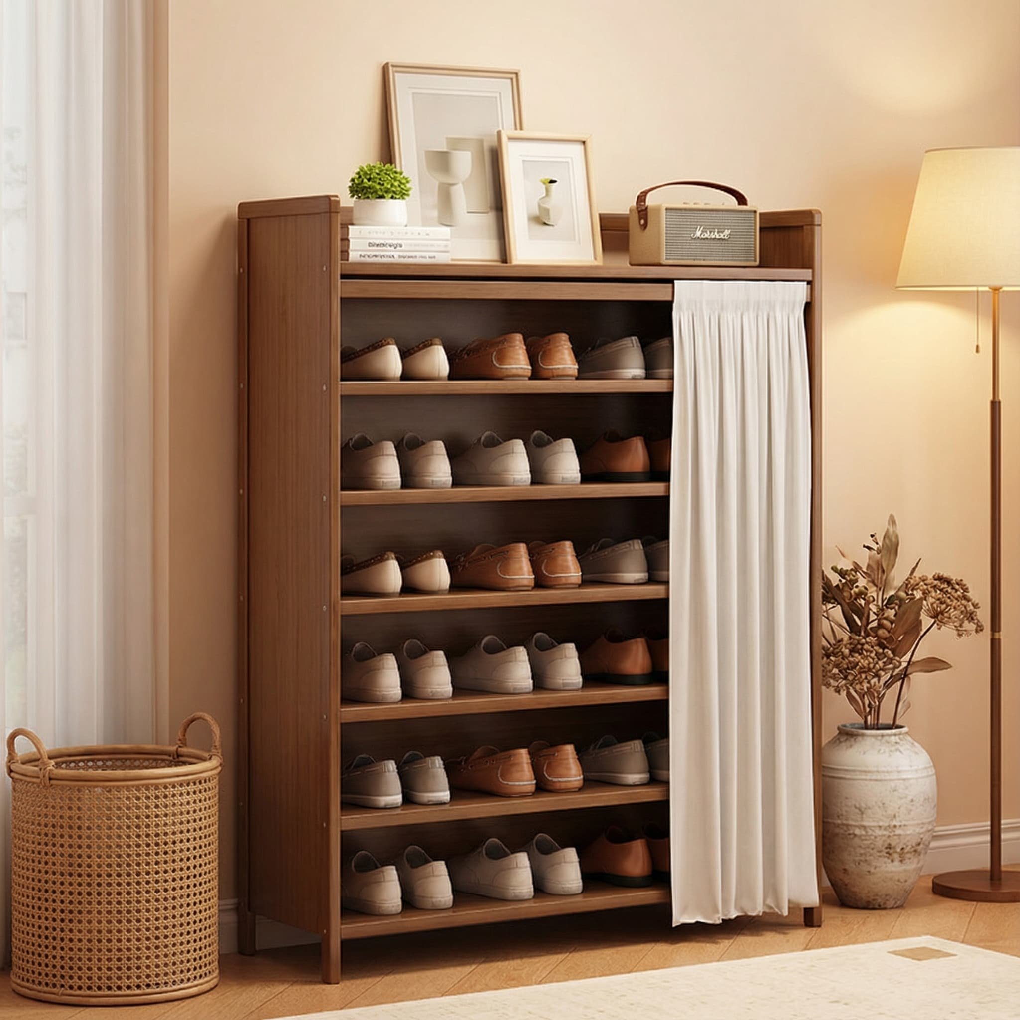 免安装鞋架子门口多层家用折叠收纳置物架宿舍占地小防尘简易鞋柜,收纳整理,鞋子收纳架,淘宝优惠券,粉丝福利购,淘宝优惠卷