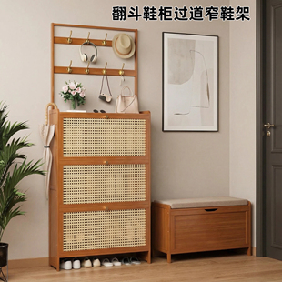 翻斗鞋 架 柜门口一体柜收纳架家用客厅多层大容量门外走廊过道窄鞋