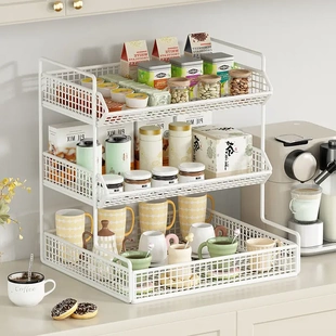 杯子收纳置物架桌面多层水杯架茶杯马克杯咖啡杯沥水托盘家用杯架