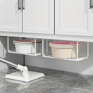 浴室柜下脸盆架卫生间脸盆置物架洗漱台底部悬挂洗脸盆水盆收纳架