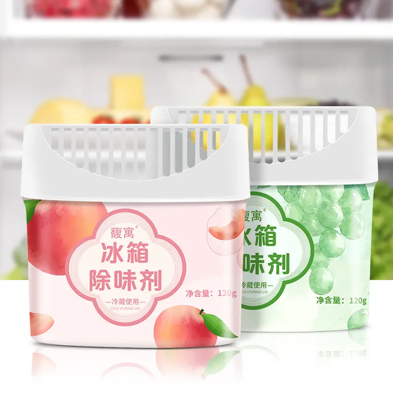 水蜜桃冰箱除味剂除味盒橱柜除味家用冰箱除臭冷藏去异味120g祛味