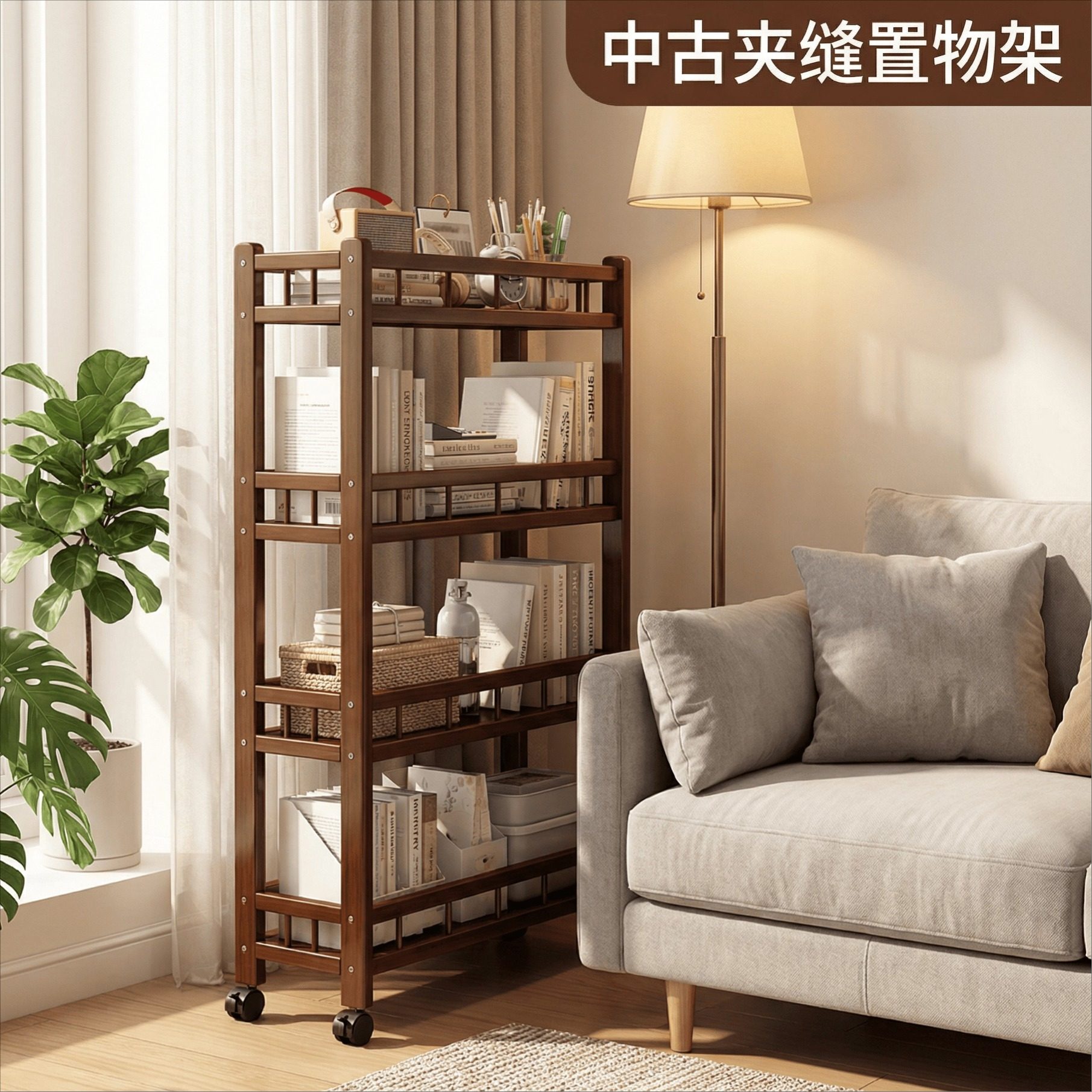 中古夹缝置物架门后落地多层收纳架子家用客厅零食玩具杂物小推车,厨房/烹饪用具,抹布架/厨房清洁收纳架,淘宝优惠券,粉丝福利购,淘宝优惠卷