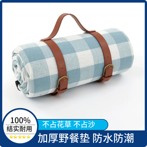 加厚皮革带野餐垫腈轮防潮垫