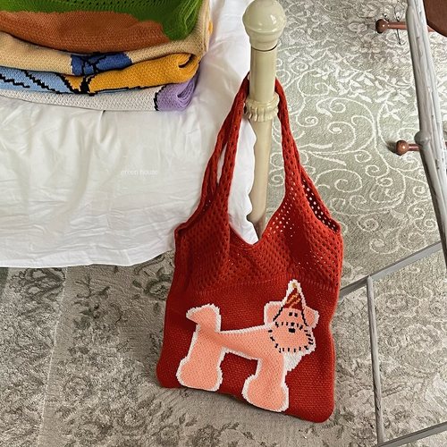 green house * 出口外贸小众街头可爱松弛感针织包单肩包