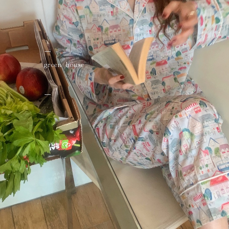 春夏法式可爱元素全棉睡衣睡裤