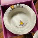 green 立体小狗蛋糕手绘祝福陶瓷早餐盘釉下彩生日礼物礼盒 house