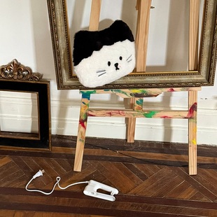 肥宅猫咪毛绒可插手防爆充电热水袋暖手宝 日式 green house