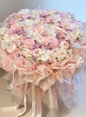 永生花多巴胺玫瑰花束送女友老婆妈妈仿真香皂花情人节母亲节礼物
