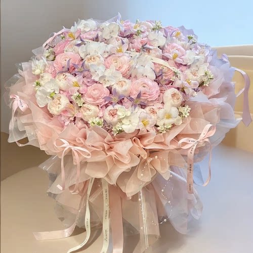 永生花多巴胺玫瑰花束送女友仿真香皂花束高级感情人节元旦礼物