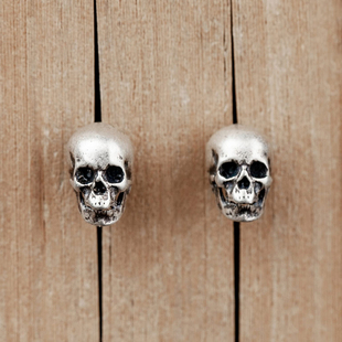 朋克骷髅男士耳钉女纯银个性复古夸张耳饰2020年新款百搭潮男单只