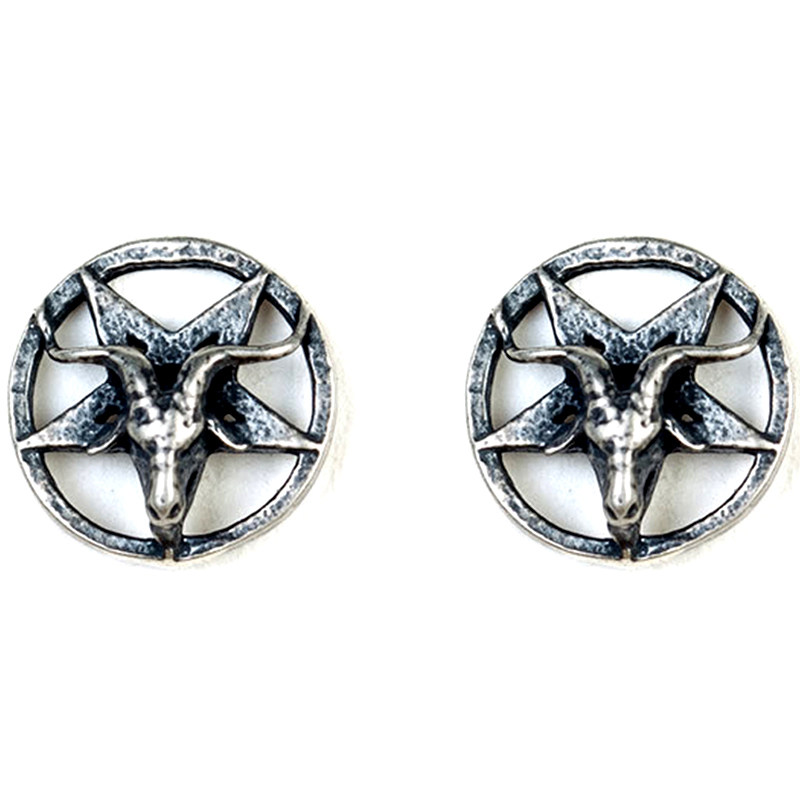 thumbnail for Horus' Eye Hexagram Earrings for Women, Pure Silver, Cool Personality, Retro Niche Design, Pentagram Earrings for Men, Trendy